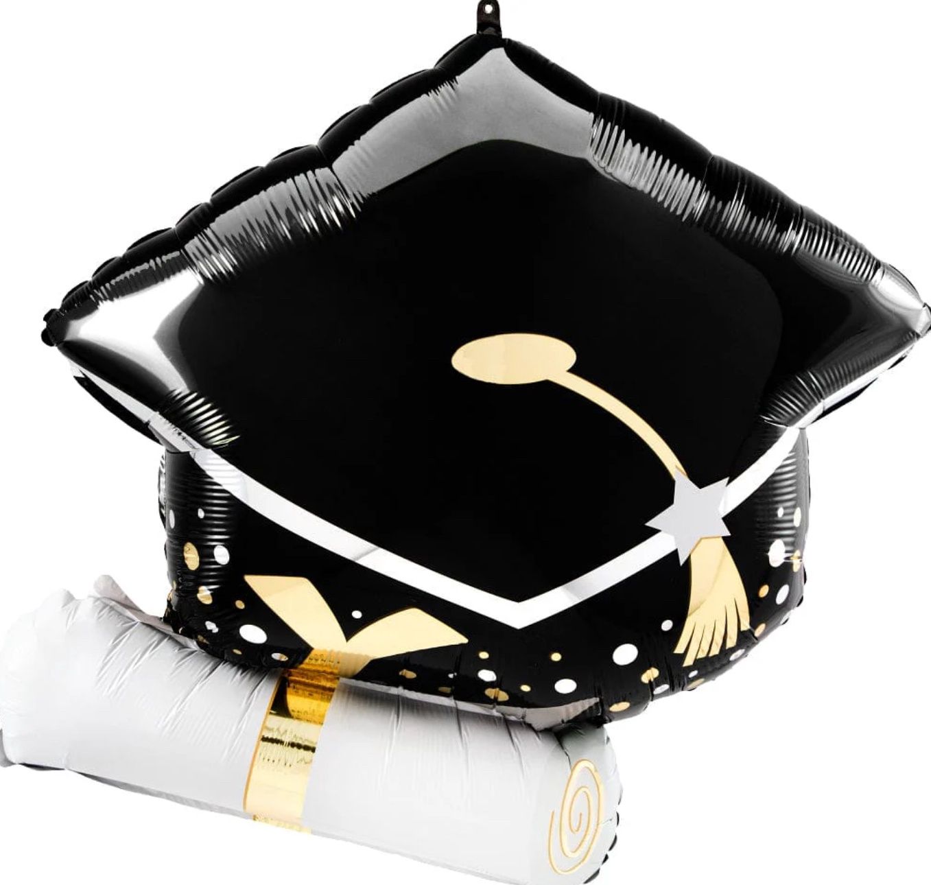 25” JUMBO BLACK GRAD CAP /WHITE DIPLOMA