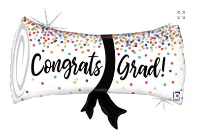 31” GRAD CONFETTI DIPLOMA