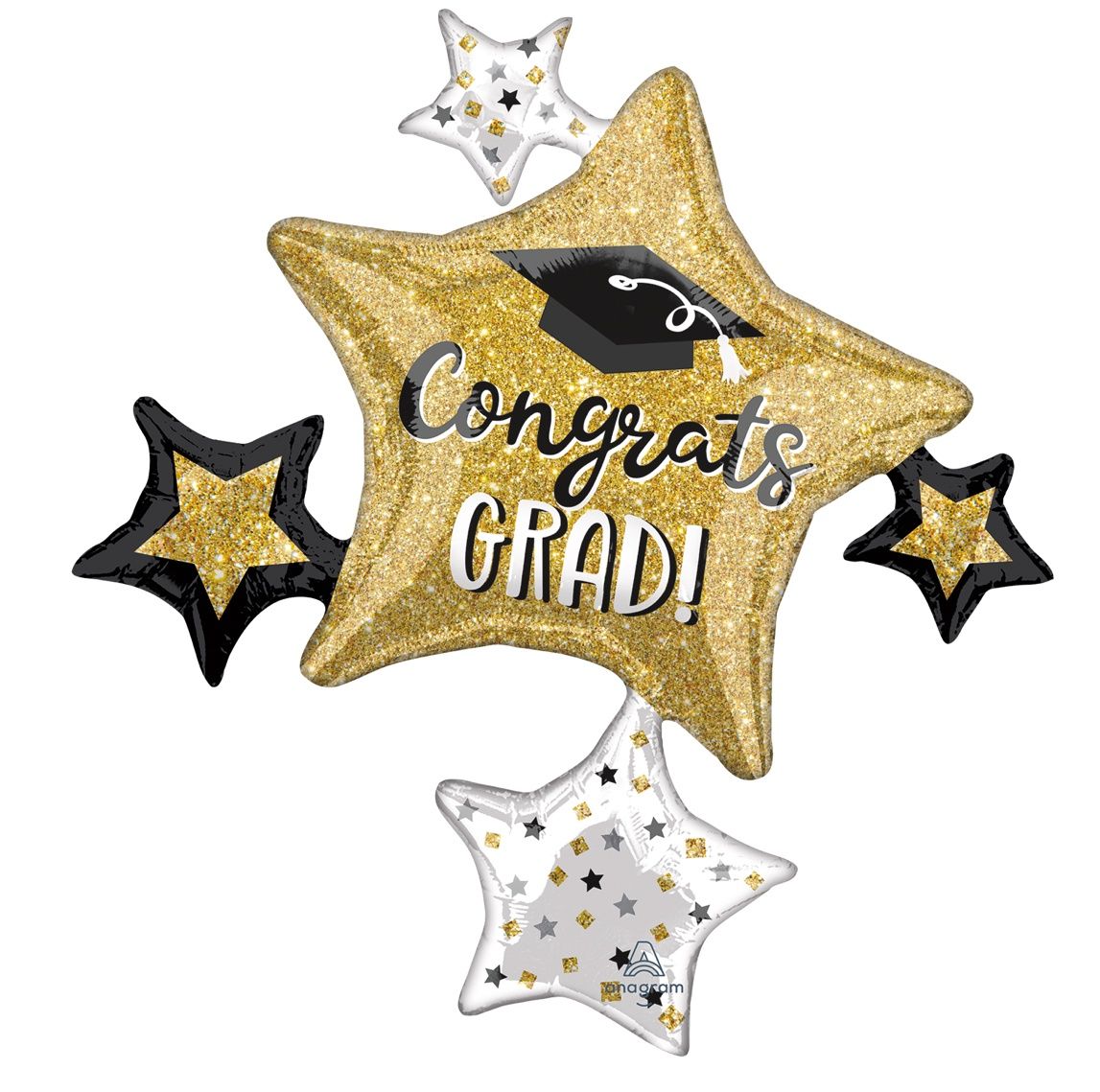 35” CONGRATS GRAD STARS
