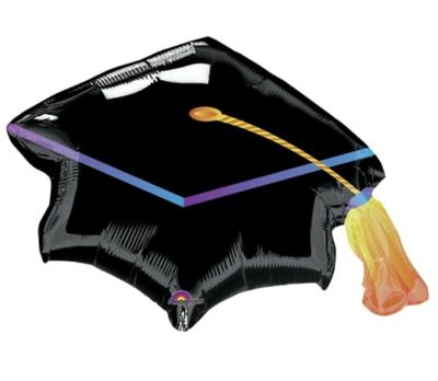 36” JUMBO BLACK GRADUATION CAP