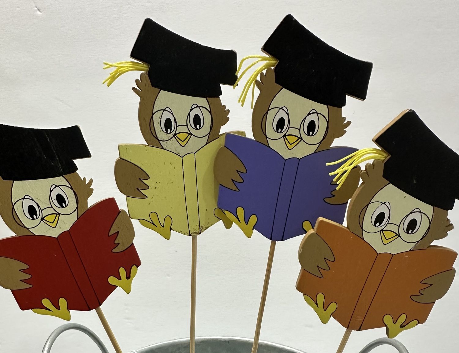 GRADUATION OWL WOOD PICK
