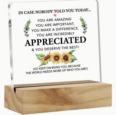 APPRECIATION PLAQUE