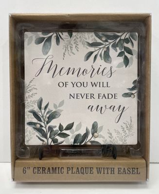 EASEL PLAQUE- MEMORIES