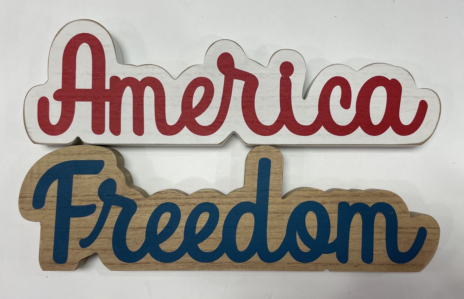 AMERICA/FREEDOM WOOD SIGN