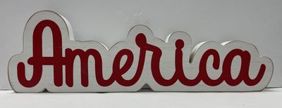 AMERICA/FREEDOM WOOD SIGN