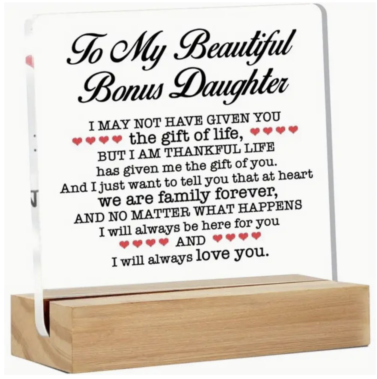BONUS DAUGHTER PLAQUE