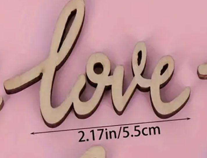 2.5&quot; WOOD &quot;LOVE&quot;