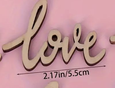 2.5&quot; WOOD &quot;LOVE&quot;