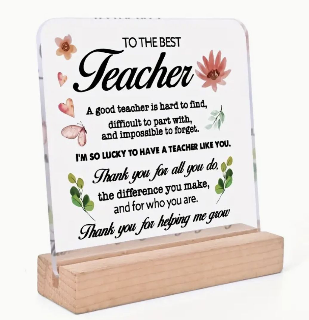 BEST TEACHER PLAQUE