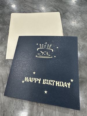 NAVY BLUE POP UP- BIRTHDAY CARD