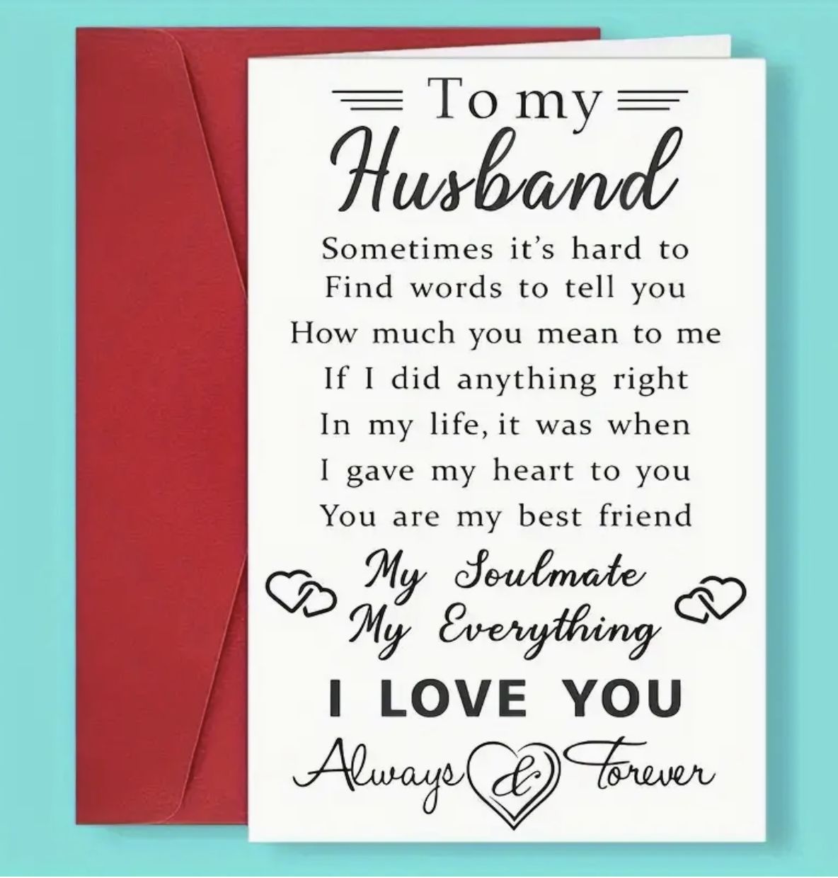 LOVING HUSBAND GREETING CARD