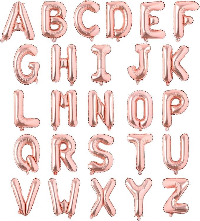 16” MYLAR LETTERS -ROSE GOLD