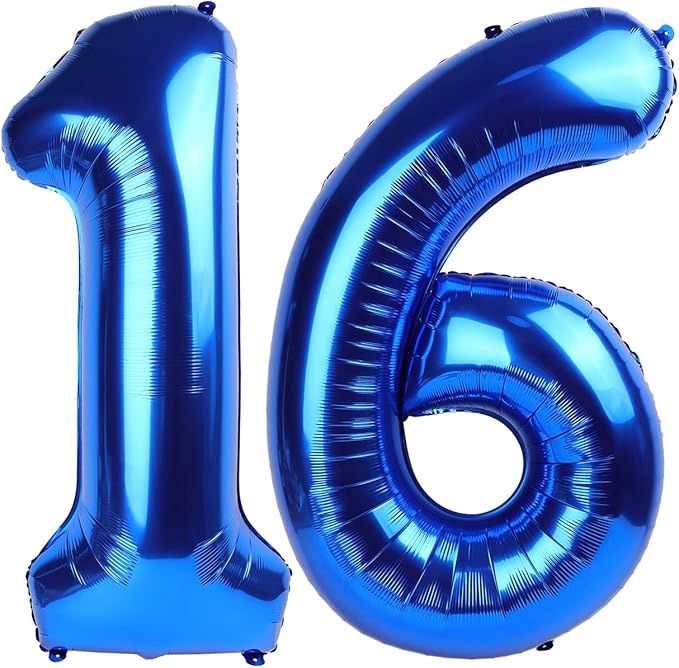 16” MYLAR NUMBERS- BLUE