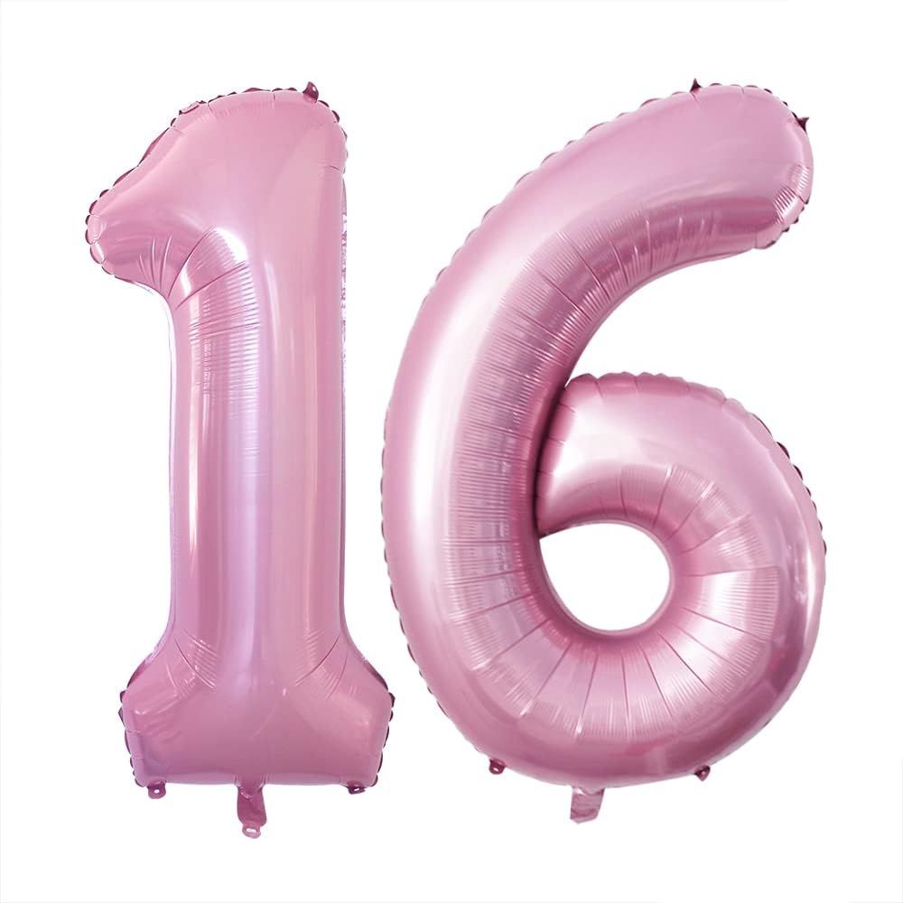16”MYLAR NUMBERS- LT PINK