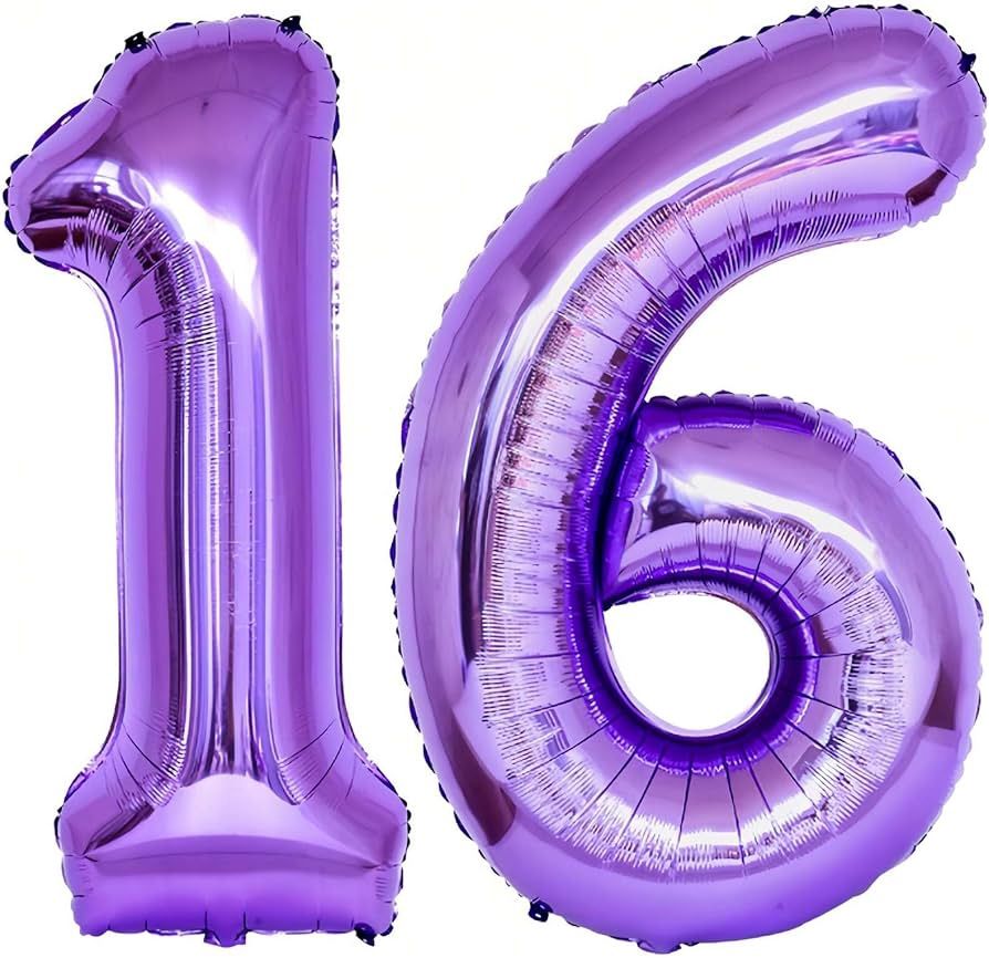 16” MYLAR NUMBERS- PURPLE