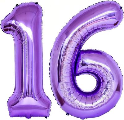 16” MYLAR NUMBERS- PURPLE
