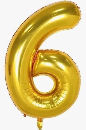 34&quot; JUMBO MYLAR  #6, COLOR: GOLD