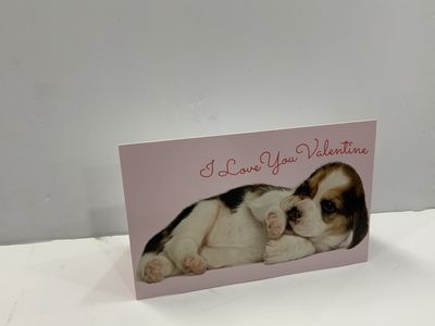 GREETING CARD-LOVE YOU VALENTINE DOG