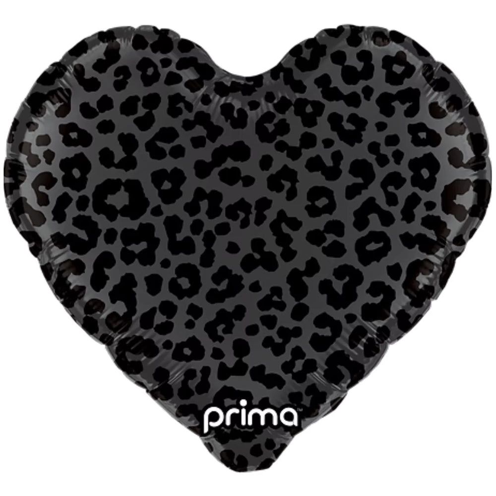 18&quot; HEART MATTE LEOPARD PRINT