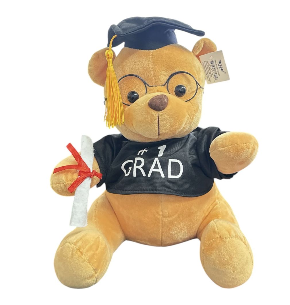 12&quot; GRAD BEAR W/ GLASSES