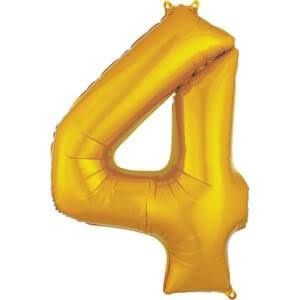 34&quot; JUMBO MYLAR #4, COLOR: GOLD