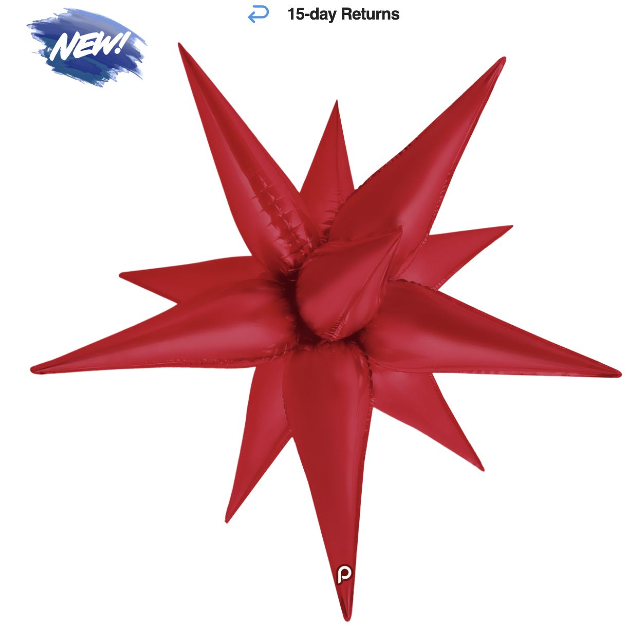 26&quot; SATIN STARBURST, COLOR: RED