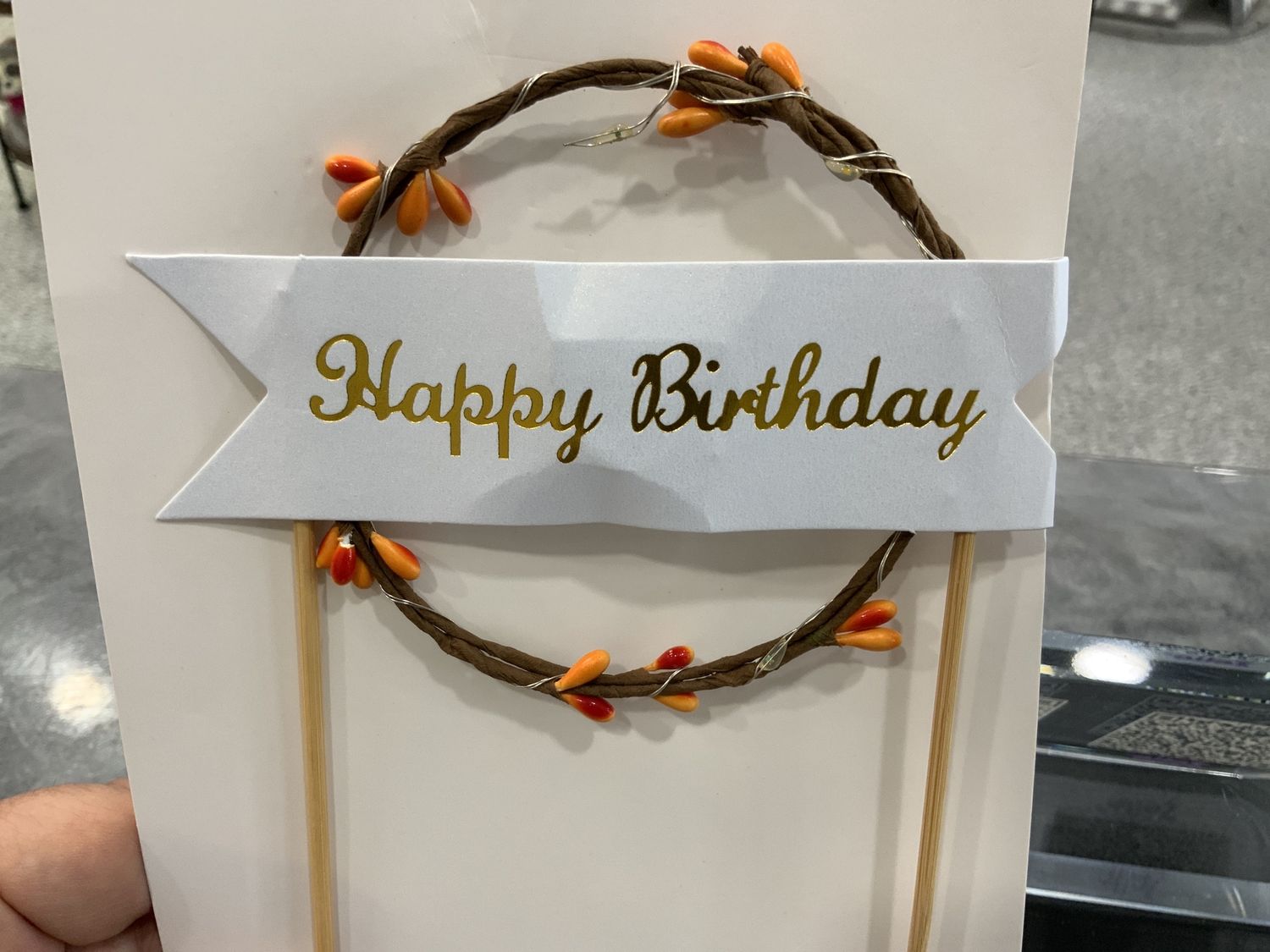 CAKE PICK- LED HAPPY BIRTHDAY