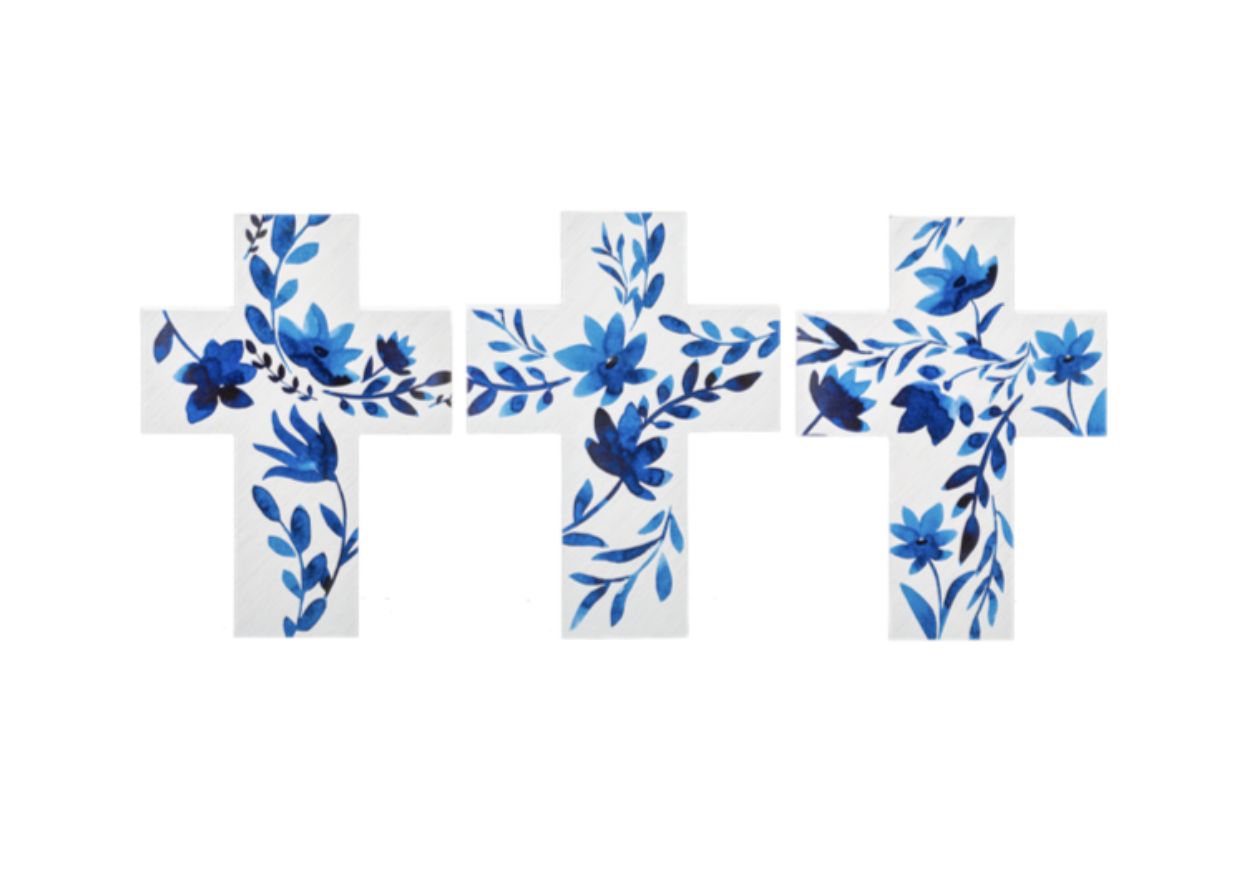 WATER COLOR FLORAL CROSS