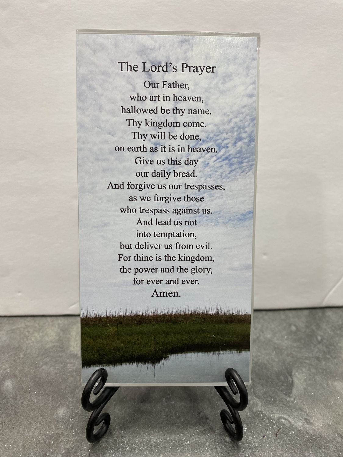 GLASS PLAQUE- THE LORD&#39;S PRAYER