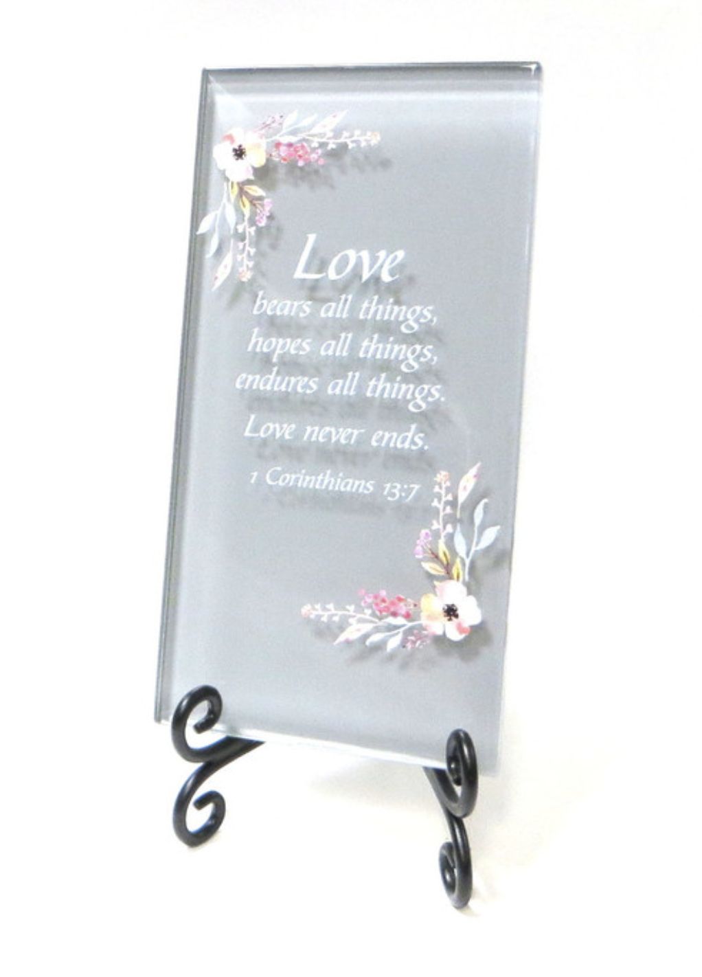 GLASS PLAQUE- SHE CLOTHED IN STRENGTH