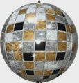 16&quot; DISCO BALL-BLACK/GOLD