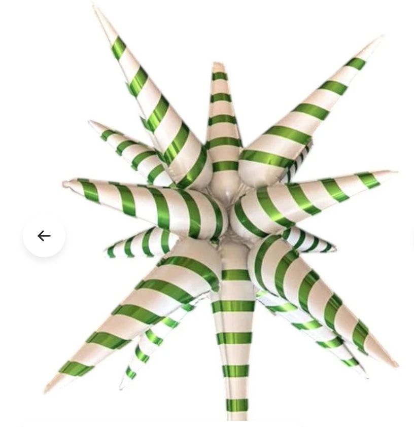 36&quot; STARBURST, COLOR: BREEN/WHT STRIPED