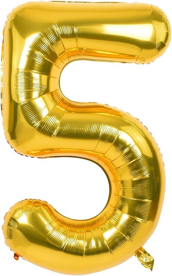 34" JUMBO MYLAR #5, COLOR: GOLD