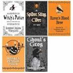 HALLOWEEN PARTY BOTTLE LABELS