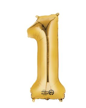 34" JUMBO MYLAR #1, COLOR: GOLD