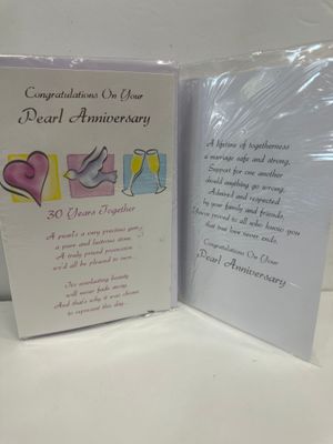 GREETING CARDS- PEARL ANNIVERSARY