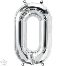 16” MYLAR NUMBERS - SILVER, NUMBER: 0