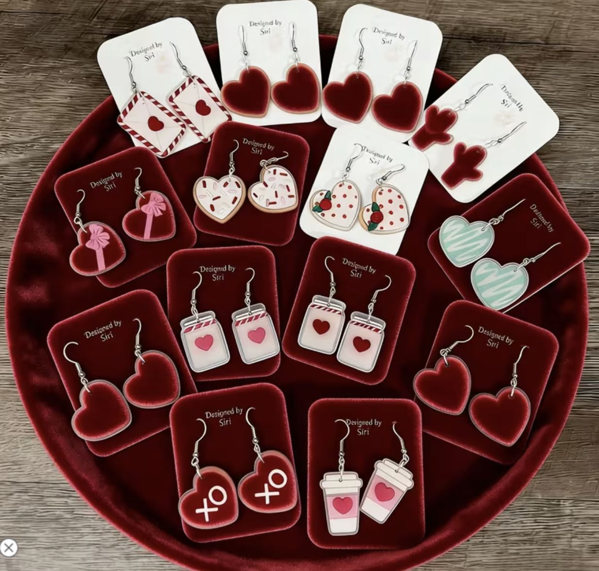 ACRYLIC VALENTINES EARRINGS