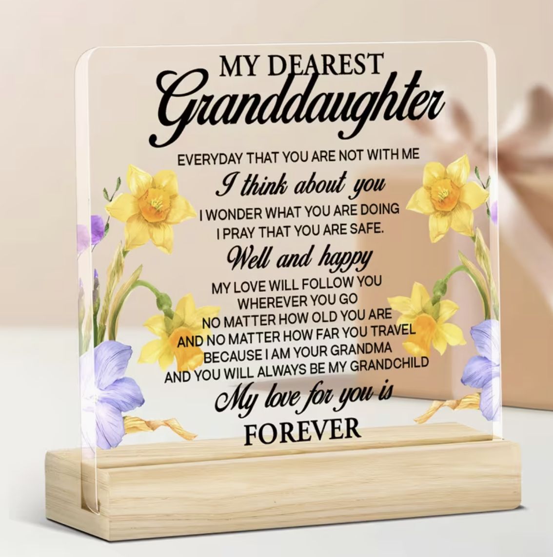 GRAND-DAUGHTER-SIGN W/ STAND