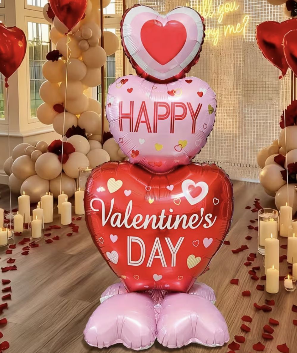 61" STACKABLE HEART MYLAR