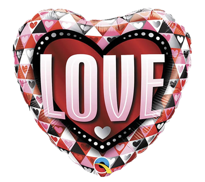 18" LOVE TRIANGLES
