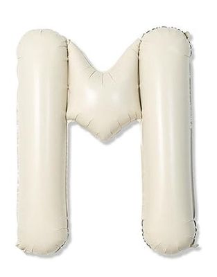 40" JUMBO WHITE SAND - LETTER M