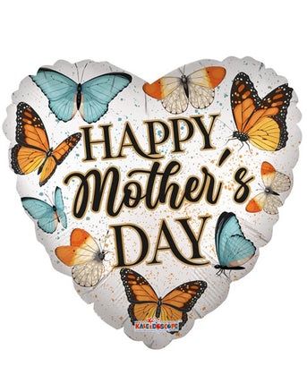 HAPPY MOTHERS DAY - BUTTERFLY HEART
