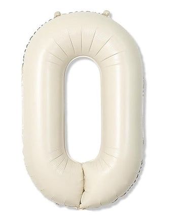 40' JUMBO MYLAR LETTER O / WHITE SAND