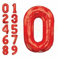 16’’ MYLAR NUMBER - RED