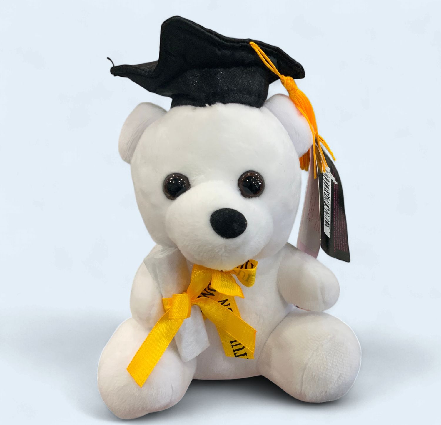 SM GRADUATION BEAR PLUSH - WHITE