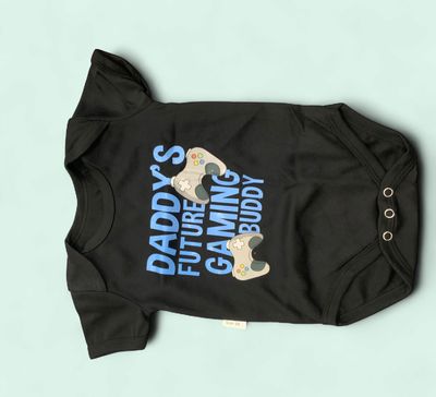DADDY’S  BUDDY BABY ONSIE - BLK 6M-8M