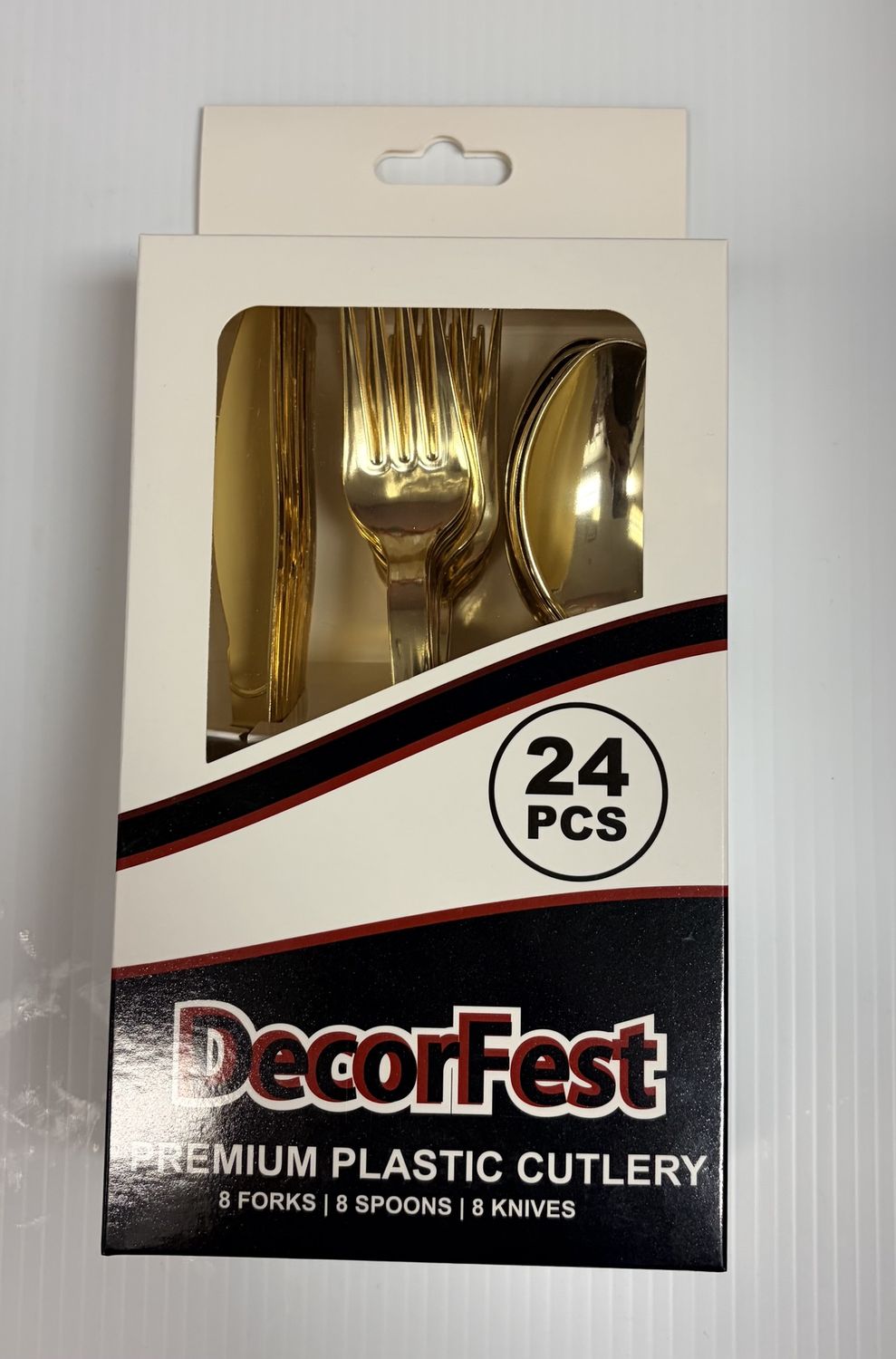 PREMIUM PLASTIC CUTLERY-GOLD