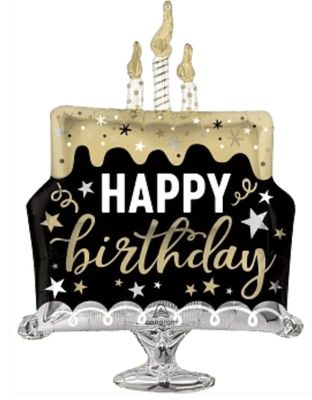 29" HAPPY BIRTHDAY GOLD CAKE