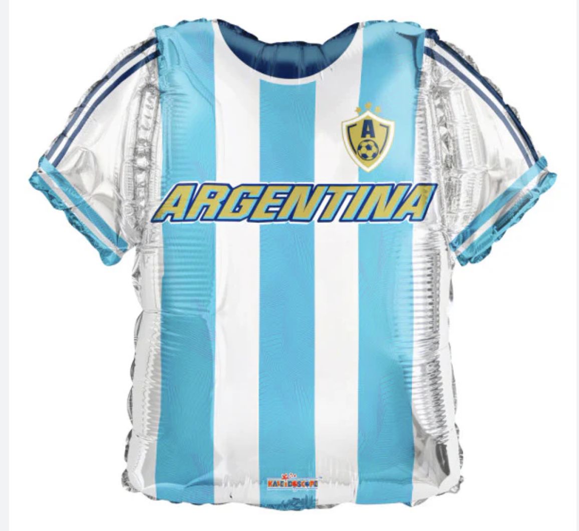 SOCCER JERSEY MYLAR- 36", DESIGN: ARGENTINA